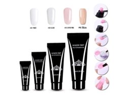 Major Dijit 15ml Nail Poly Quick Uv Gel Spatula Brush Extension False Tips Set Uv Lamp GOKOCO