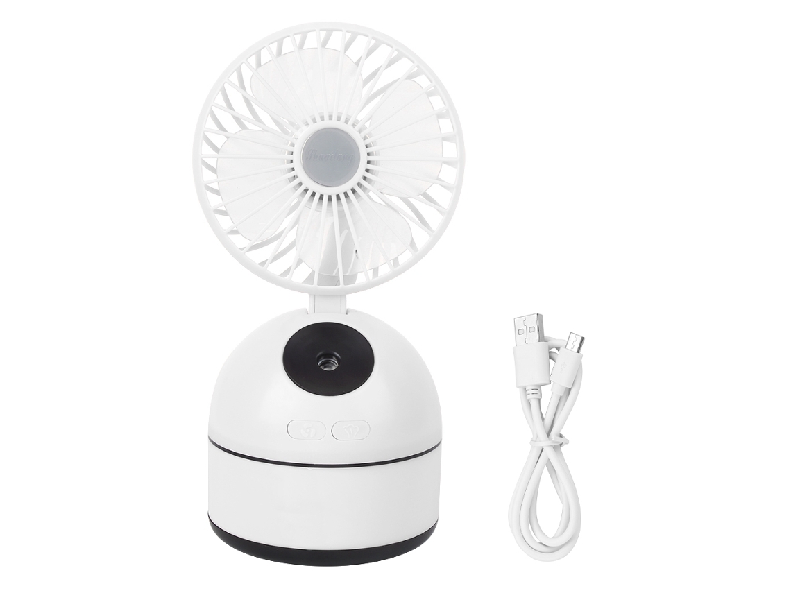 Ventilador USB portátil recargable, blanco | Sin marca