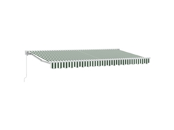 Parasol retráctil Vidaxl de tela verde (400 x 200 cm)