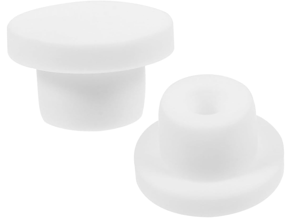 Juego de 2 tapones redondos antidesbordamiento para bañera y lavabo. Tapones de goma que evitan fugas de agua. Slowmoose