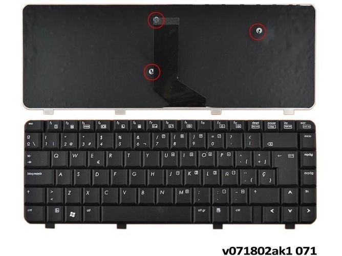 Teclado para Portátil HP Compaq 454954-071 G7000 V071802Ak1