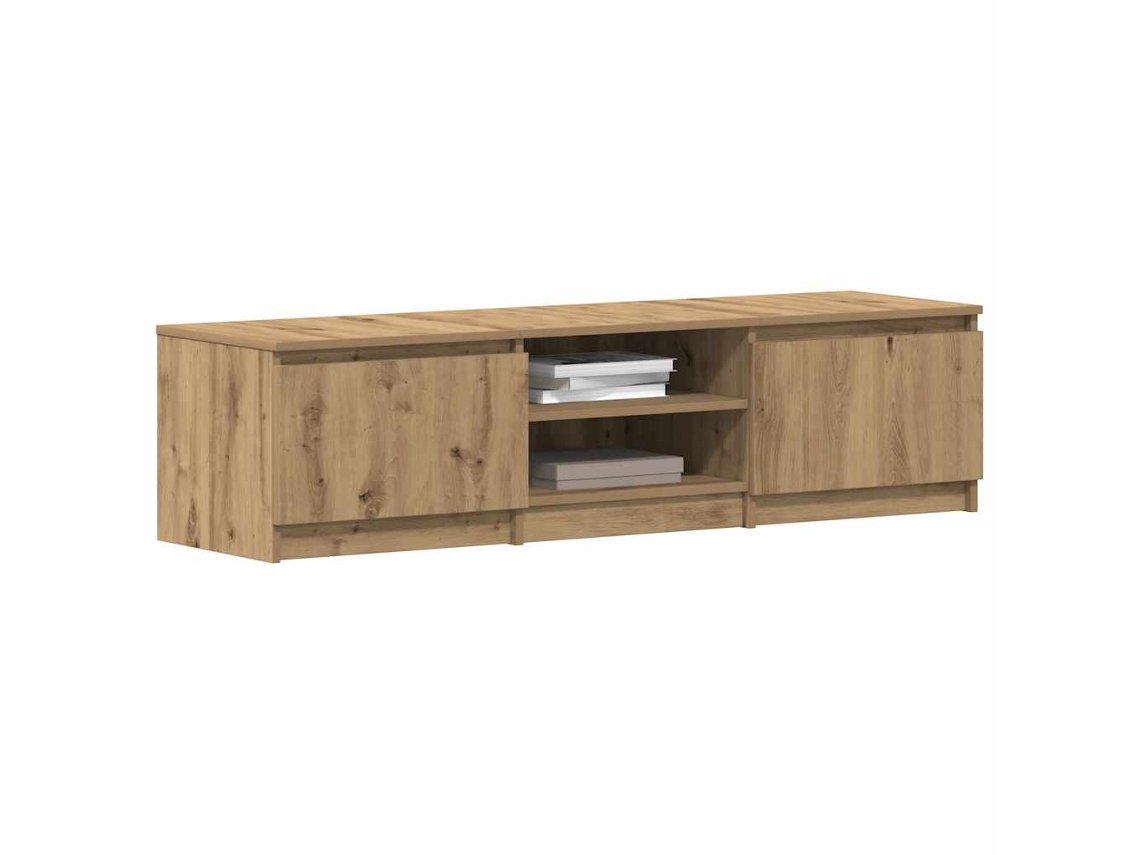 Mueble De Tv Madera De Ingeniería Roble Artisan 140x40x36 Cm