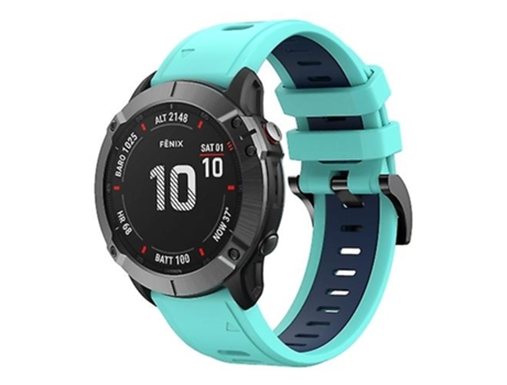 Correa De Reloj Inteligente Para Garmin Fenix 6 Gps 22 Mm Banda De Reloj De Silicona Deportiva Verde Menta De - Azul VENISYMLIS