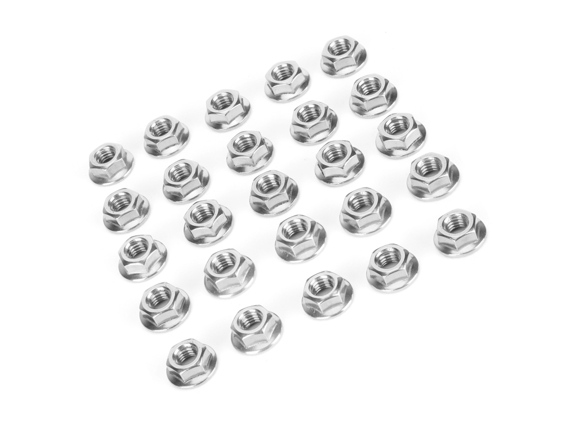 25 Tuercas de brida de acero inoxidable resistentes a la corrosión M6 para accesorios de horno