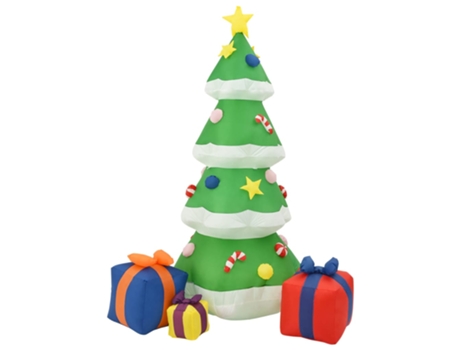 vidaXL Árbol de Navidad inflable LEDs interior y exterior 240 cm