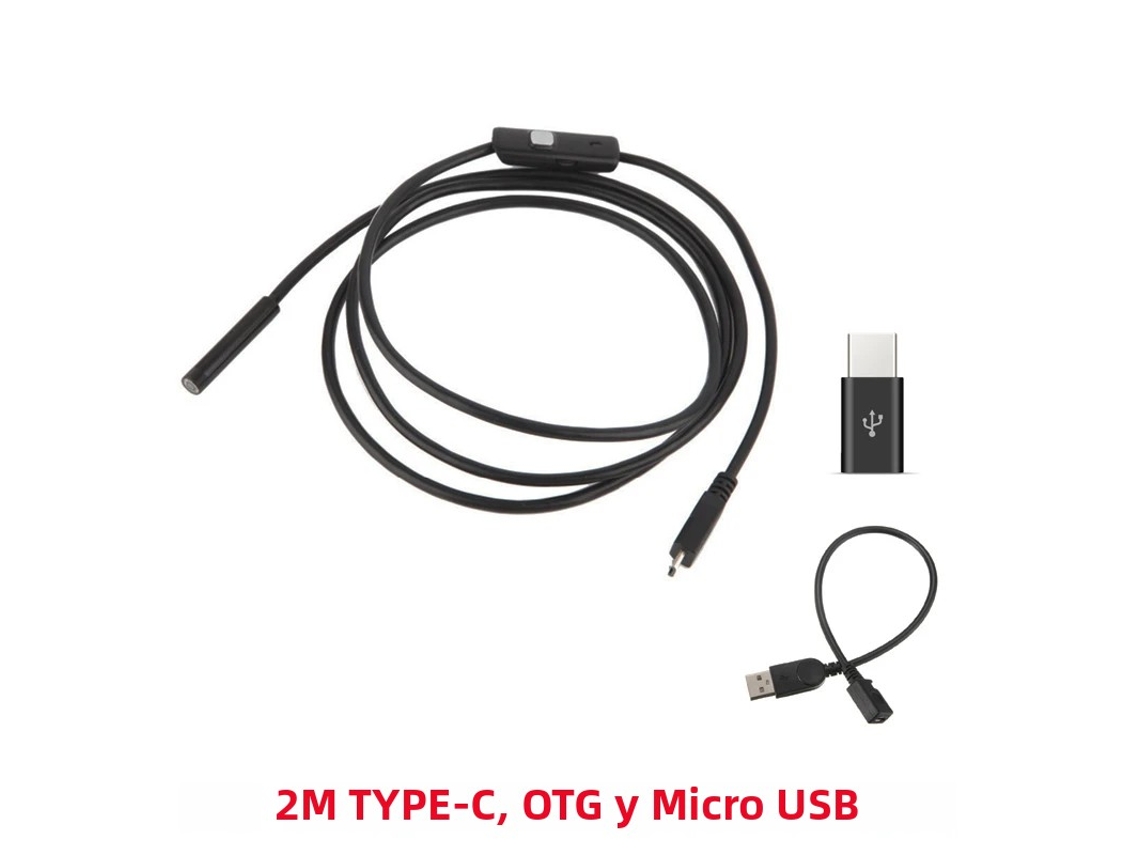 (modelo 2m) Cámara Endoscópica De 7 Mm, Interfaz Micro Usb