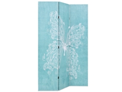 Biombo plegable con estampado de mariposas azules (120 x 170 cm, WSD461740) Lovely Home