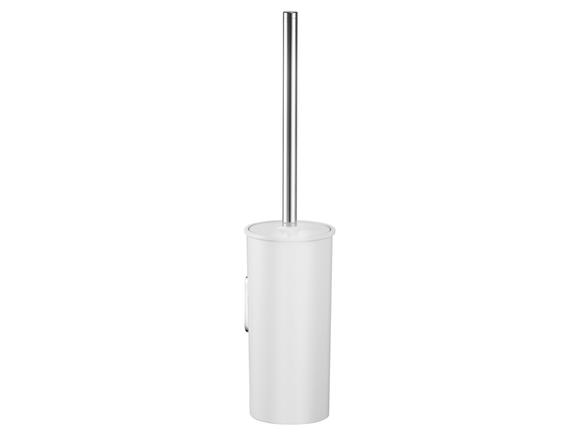 Escobillero Keuco Collection Moll, Escobillero Con Tapa, 12764010100, Color Cromado / Blanco