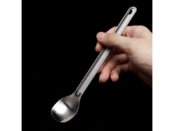 Cuchara De Titanio Con Mango Largo Para Acampar, Hacer Senderismo Y Picnics.
