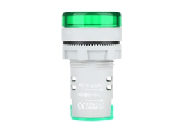 Indicador luminoso de frecuencia de CA con pantalla digital LED redonda AD16-22DSH verde