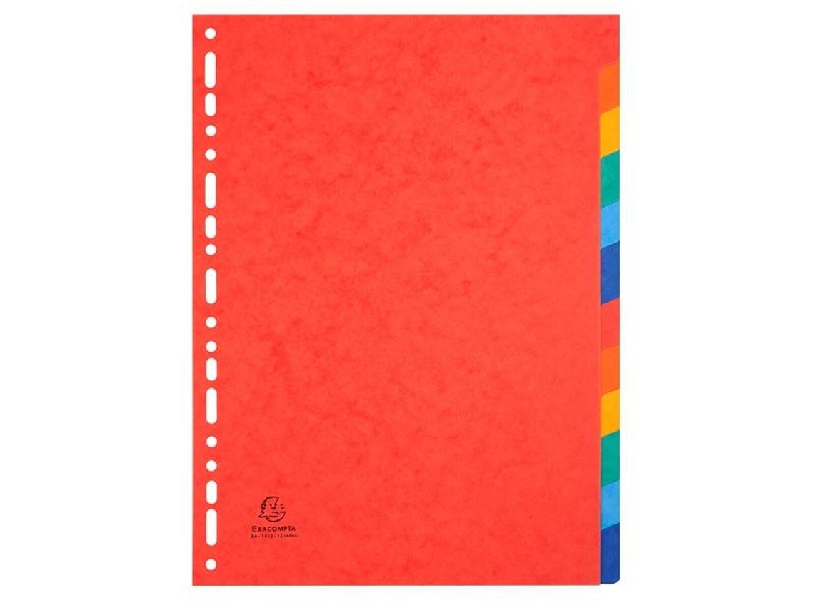 Separadores multicolor Exacompta A4 (25 unidades) (12 unidades)