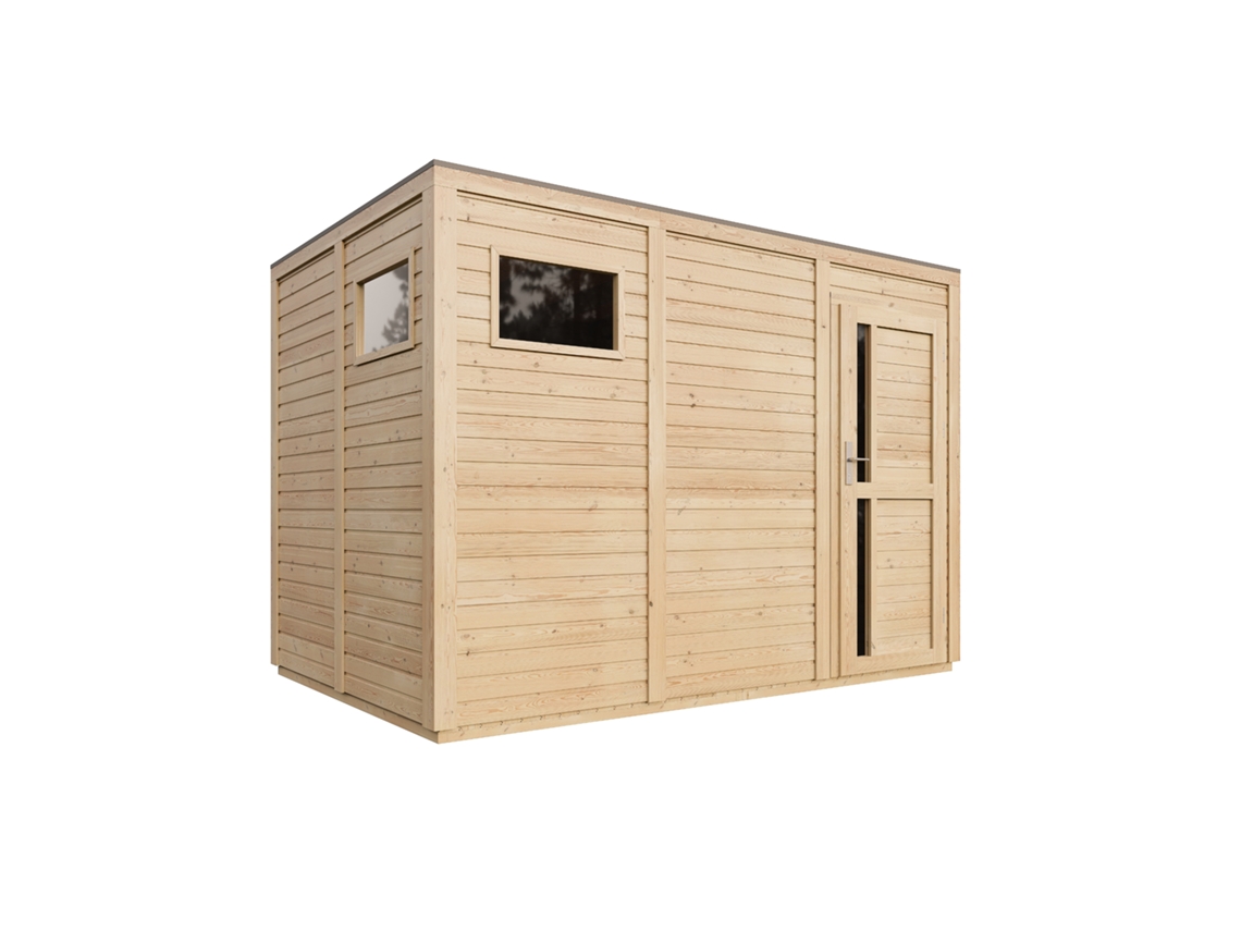 Caseta Jardin Exterior Madera 6,18 M² Caseta De Almacenamiento Con Paredes De 17 Mm Y Puertas De Panel De Madera Maciza Timbela M326f1