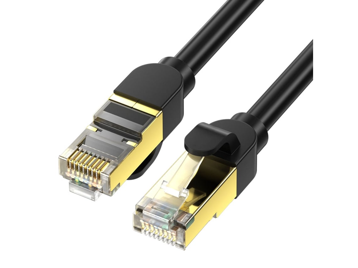 Cabo Ethernet Cat 8 De 10m Com 40gps 2000mhz 26awg Dupla Blindagem Conector Rj45 Para Laptop Roteador