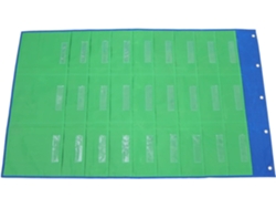 Organizador De Pared Verde Con 27 Bolsillos Para Documentos Escolares.