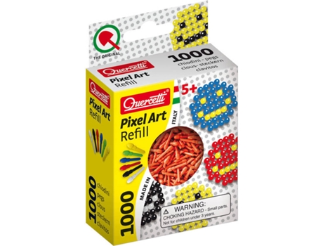 Juego Educativo QUERCETTI Pegs Pixel Art Recambios Rojo 1000 pz (Edad Mínima: 5 Años - 9 x 13,5 x 3,9 cm)