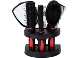 Conjunto De 5 Peignes A Cabello Bouclés Rouges En Plástico Espejo Compacto Ligero Pour Usage