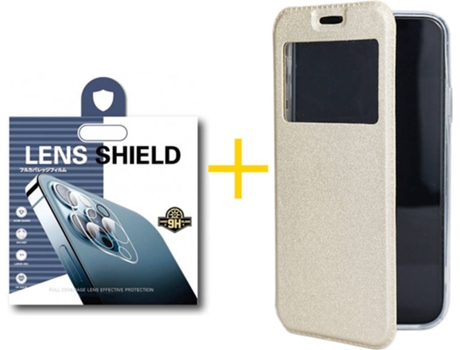 Carcasa + 1 Protector de Cámara para iPhone 11 Pro Max SKYHE Dorado