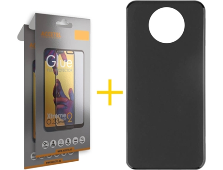 Kit Funda + 2 Protectores de Pantalla Xiaomi Redmi Note 9T ACCETEL Full (Negro)