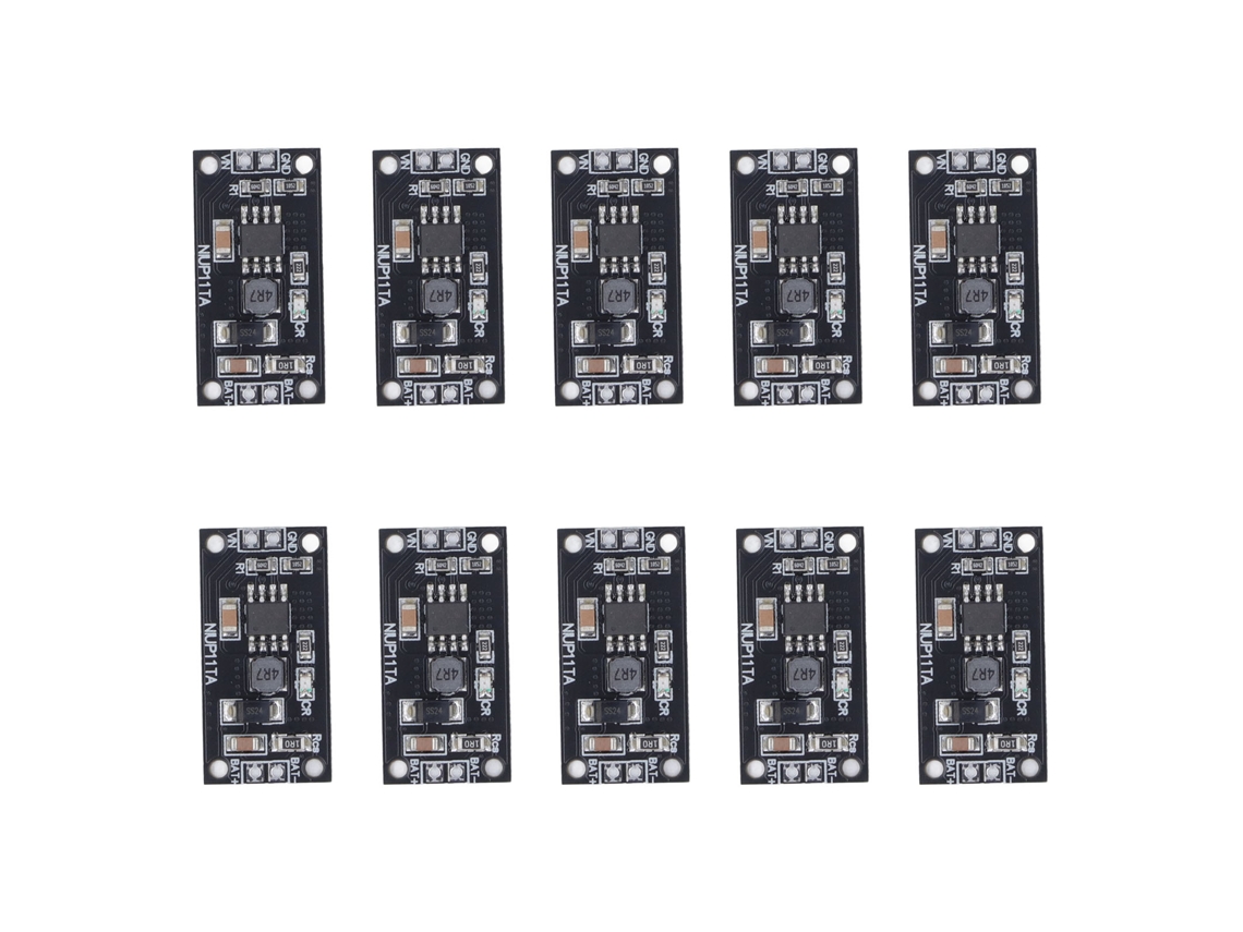 Placa de carregamento Veloriskku para baterias NiMH/NiCd 7S, módulo de carregamento portátil e durável, pacote com 10 unidades, preta.
