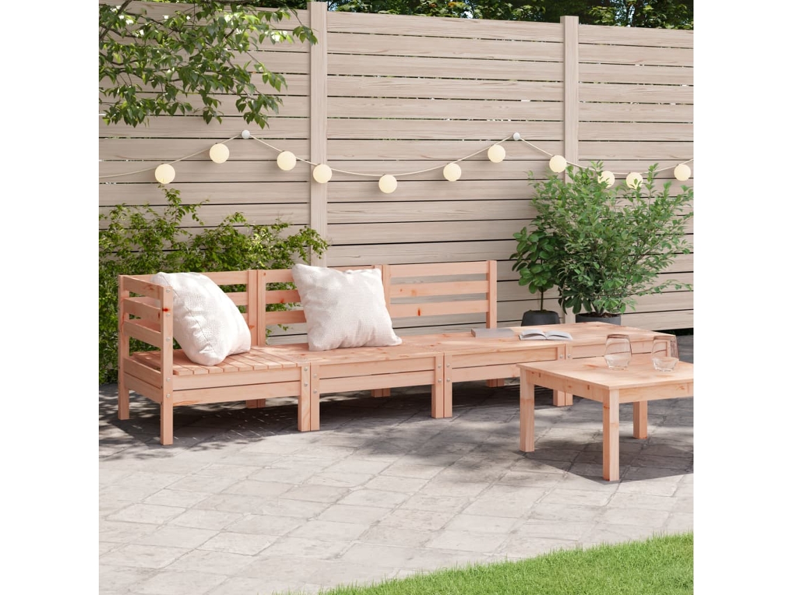 Sofá De 4 Lugares Para Jardim Madeira De Douglas Macíça Dkd Home Decor