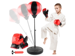 Saco de Boxeo Inflable CUICH, Balón de Boxeo Vertical con Altura Ajustable hasta 115 cm para Entrenamiento y Alivio del Estrés