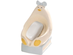 Jabonera de cerámica con forma de pato sentado, escurridor, decoración con el encanto de Slowmoose.