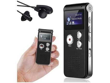  Mini grabadora de voz digital con reproducción: dispositivos de  escucha de grabación pequeños de 16 GB, grabadora de cinta de mano,  grabadora de sonido de audio portátil, bolsillo recargable para  conferencias