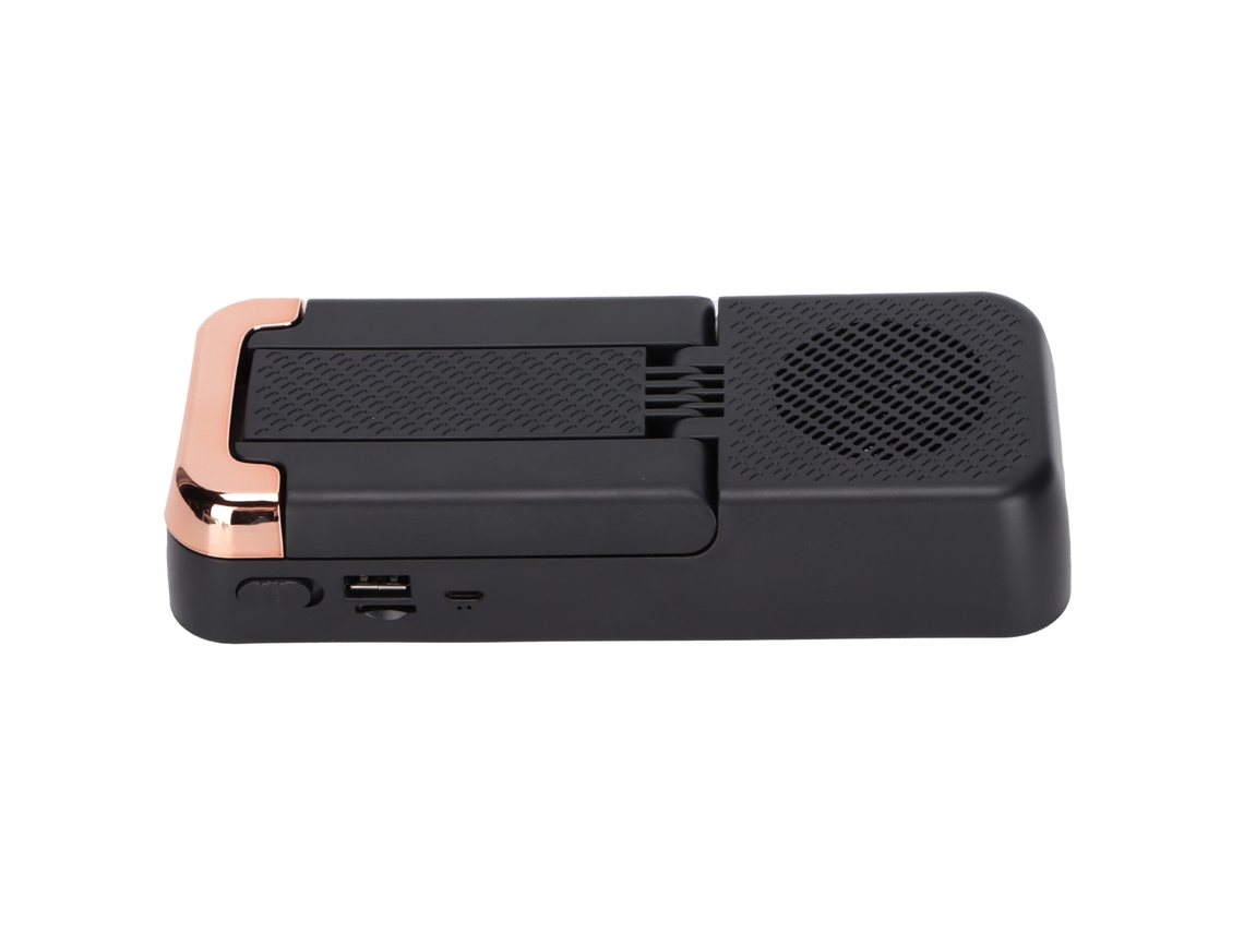 Suporte Para Celular Com Alto-falante Bluetooth Portátil Plegável De Alta Potência Preto 5w Bateria 1200mah