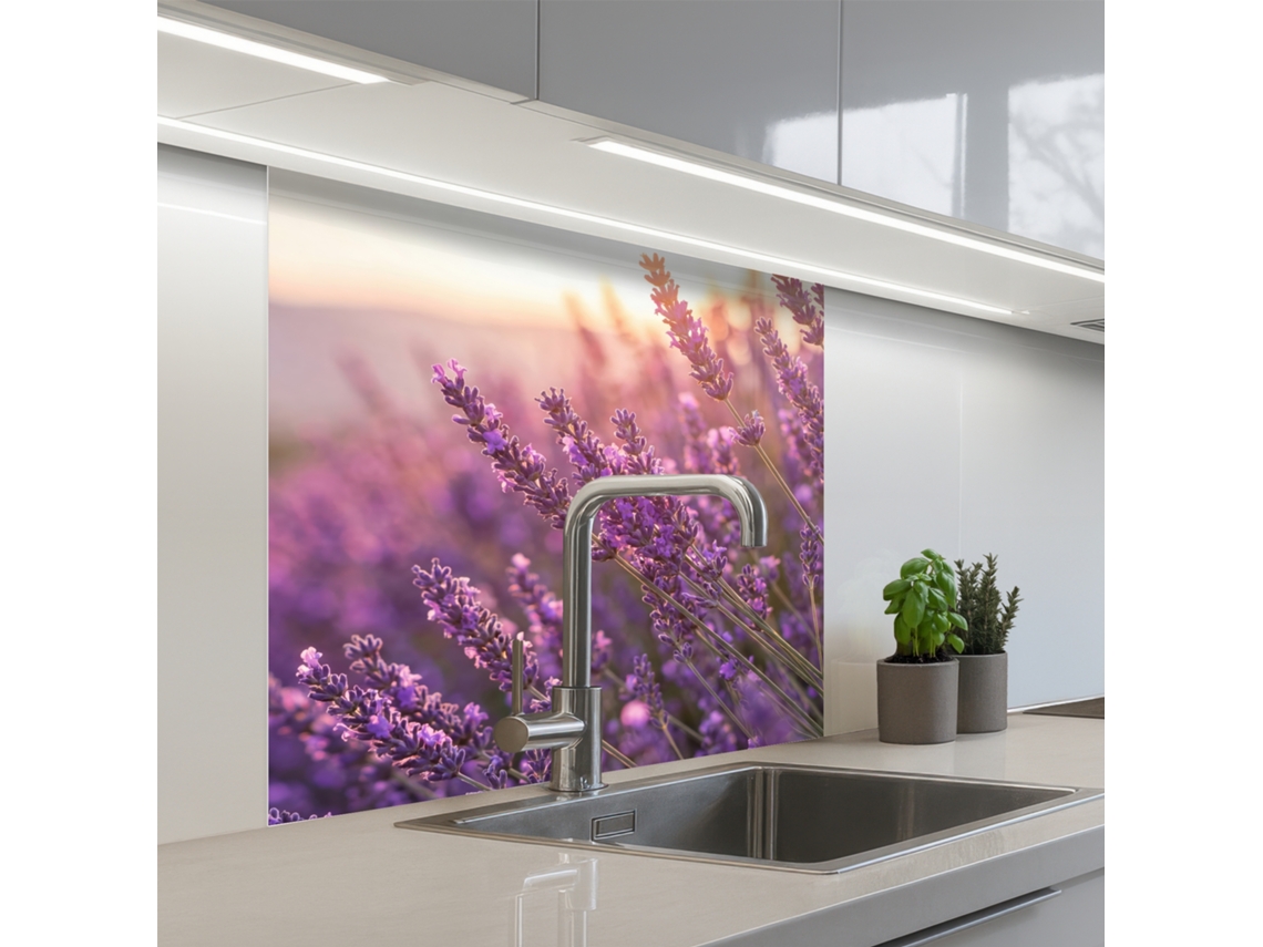 Salpicaderos De Cocina Lavanda - Violeta - Luz Solar 80x80 Cm