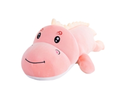Almohada Extrasuave Y Mullida Diseño Dinosaurio Rosa. 80 Cm.