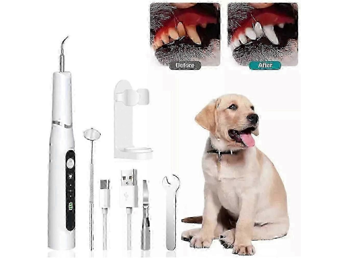 Escova De Dentes Ultrassônica Para Cães E Gatos, Removedora De Placa Bacteriana Com 3 Modos De Limpeza, Recarregável. Kit Para Limpeza Dos Dentes