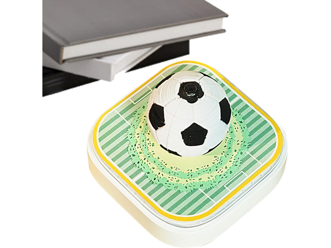 Cuaderno con calendario 3D 2026, cuaderno con forma de balón de fútbol americano.