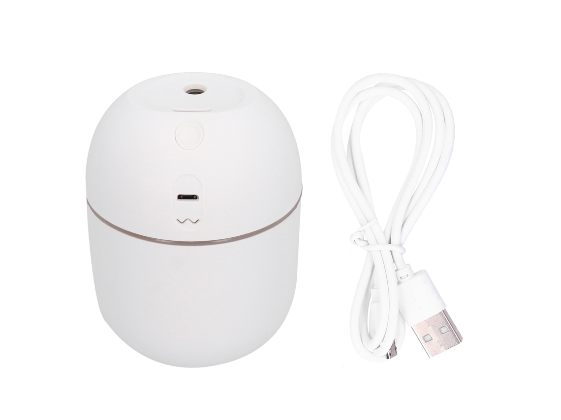 Mini Humidificador Usb Portátil Con Luz Led Para Escritorio, Dormitorio, Blanco, Ultrasónico