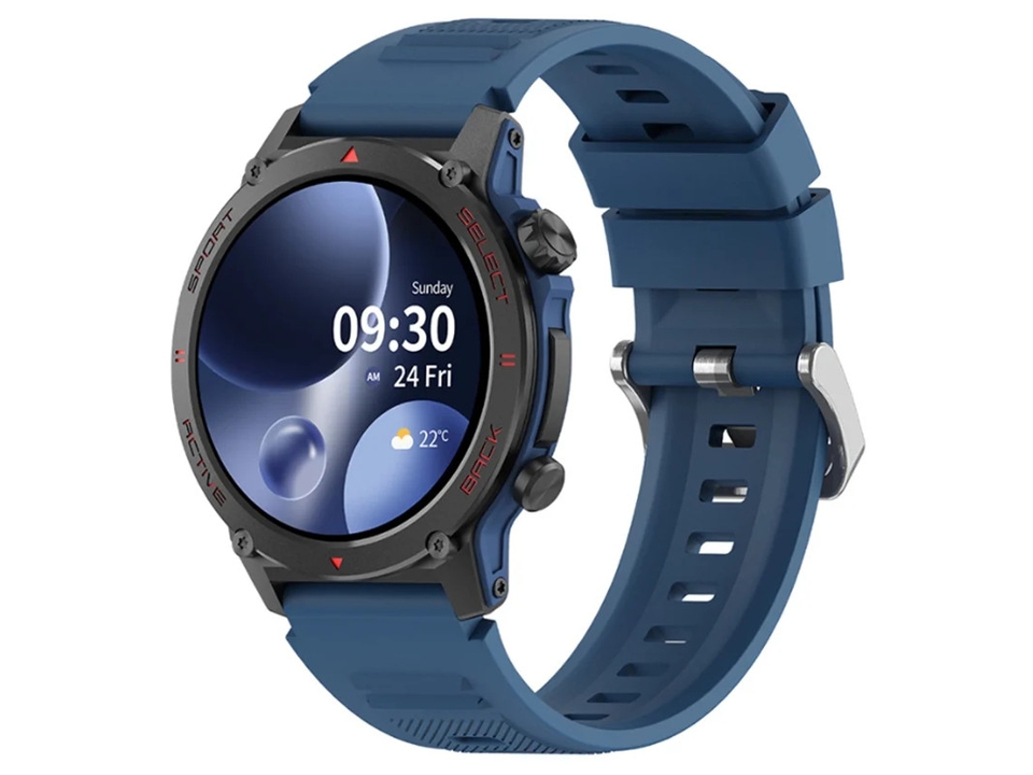 Reloj Inteligente Con Display Amoled Diseño A Prueba De Agua Para Exteriores Rastreo Deportivo Y Monitoreo De Salud Azul Yizhood