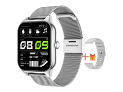 Reloj Inteligente con Monitorización de Ritmo Cardíaco Presión Arterial y Oxígeno en Sangre Llamadas Bluetooth y Pantalla Plateada Grande YEMAESRE