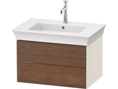 DURAVIT White Tulip, mueble de baño colgado en la pared, ancho 684 x fondo 458mm, con 2 cajones, con tecnología tip-on, WT43410
