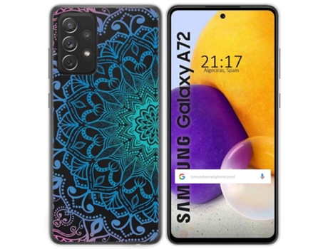 Carcasa Samsung Galaxy A72 TUMUNDOSMARTPHONE Dibujos Transparente Multicolor