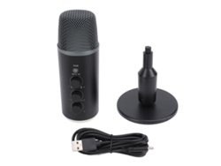 Micrófono De Condensador Usb Para Juegos Con Volumen Ajustable, Función De Silencio Y Luces Rgb Para Streaming De Podcasts En Pc.