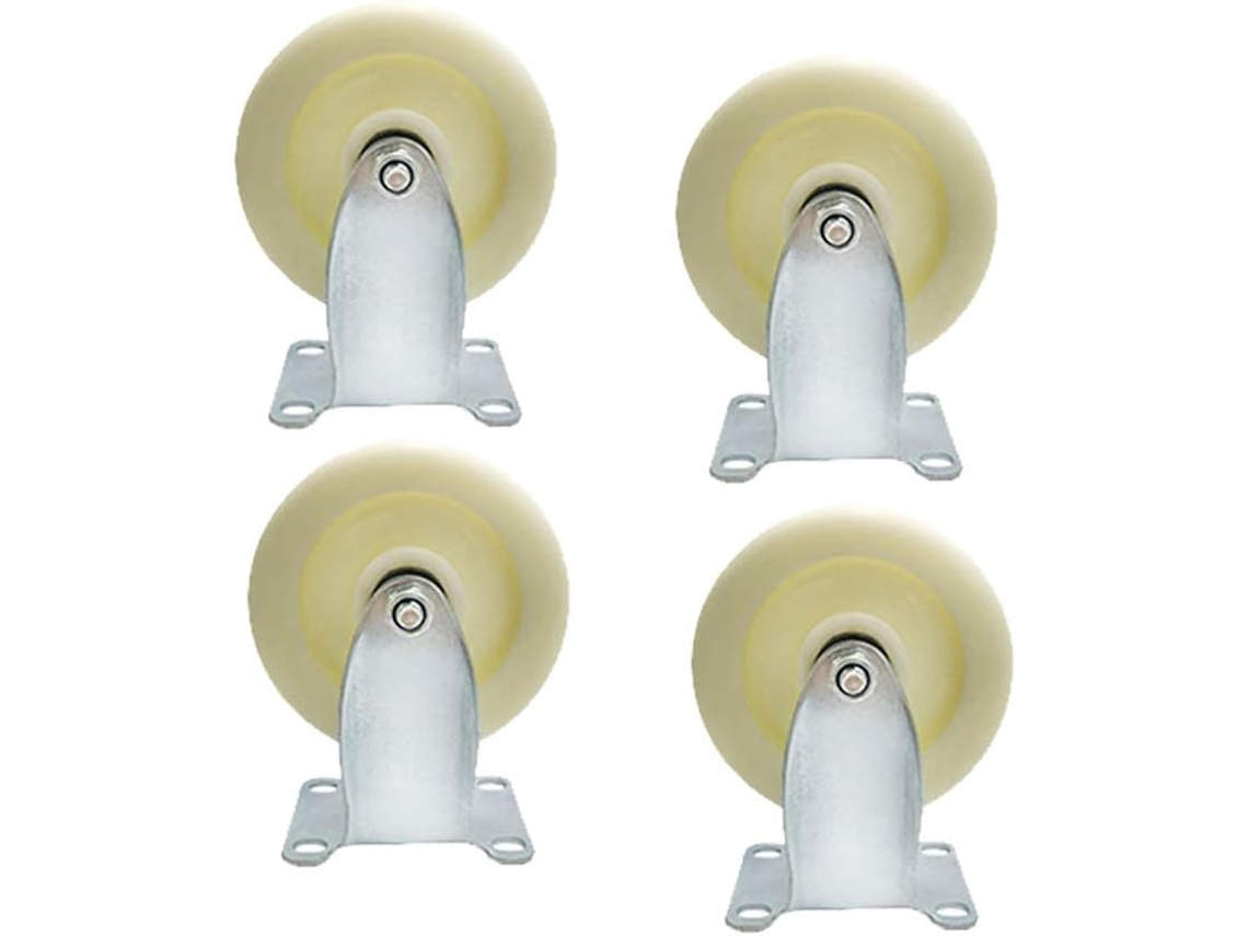 Ruedas Tornillos Nailon Goma 100 Mm Giratorias 4 Piezas