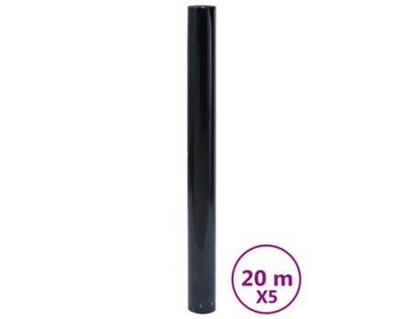 Conjunto 5 Láminas de ventana esmerilada VIDAXL PVC negro (2000 x 90 x 0.011 cm)