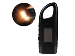 Linterna De Dinamo Con Manivela Y Panel Solar Recargable Led Para Camping, Senderismo Y Uso De Emergencia Con Clip