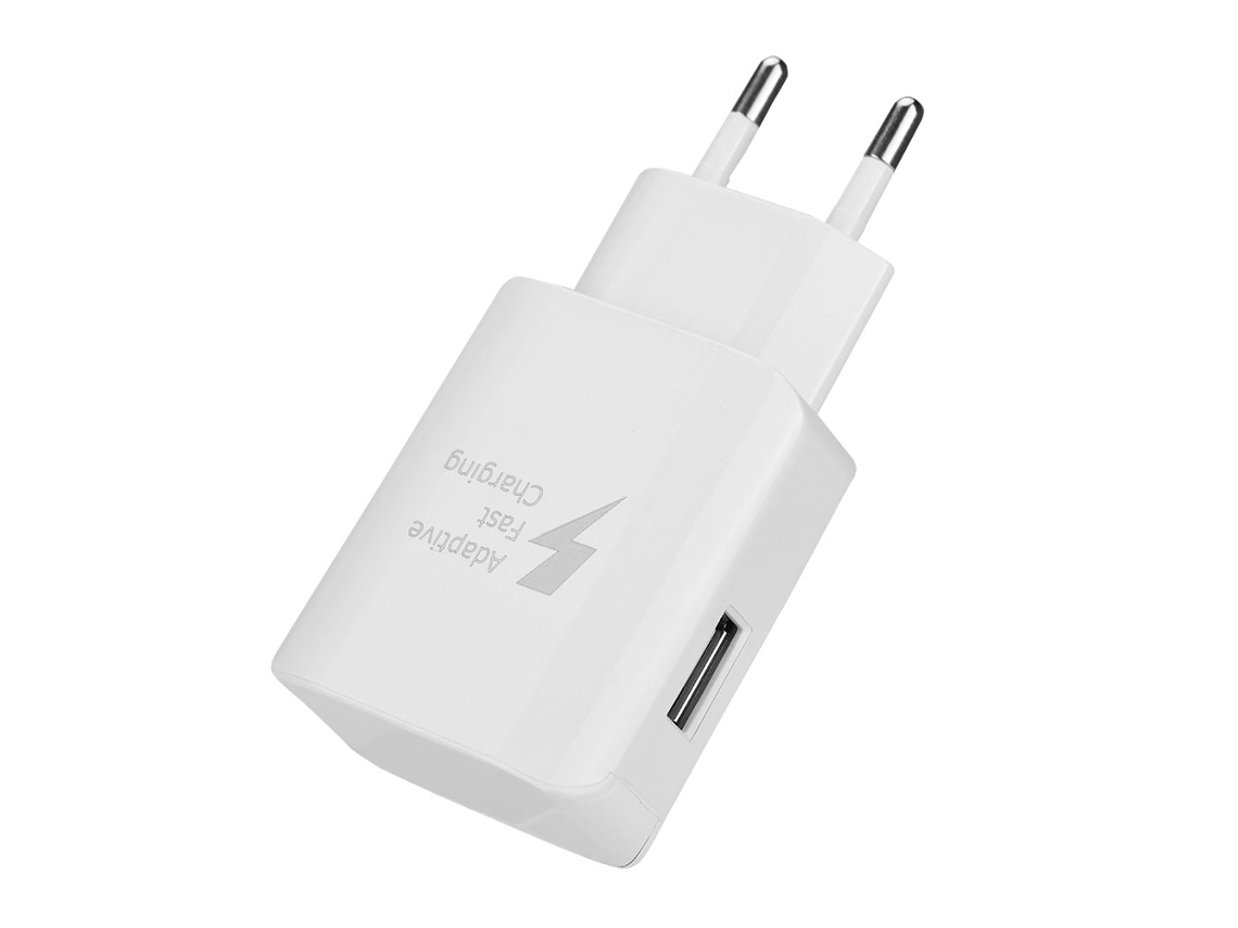 Cargador De Enchufe Usb Qc2.0 15w Cargador Rápido Adaptador De Pared Cargador Rápido Blanco