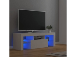 Mueble de TV con luces Led 120x35x40 Cm Blanco