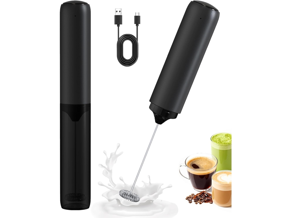 Espumador De Leche De Doble Batidor, Batidora Eléctrica De Mano, Mezclador De Bebidas