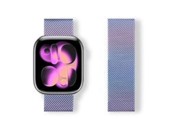 Pulsera magnética milanesa FWINL para Apple Watch de 46/49/45/44 mm, acero inoxidable