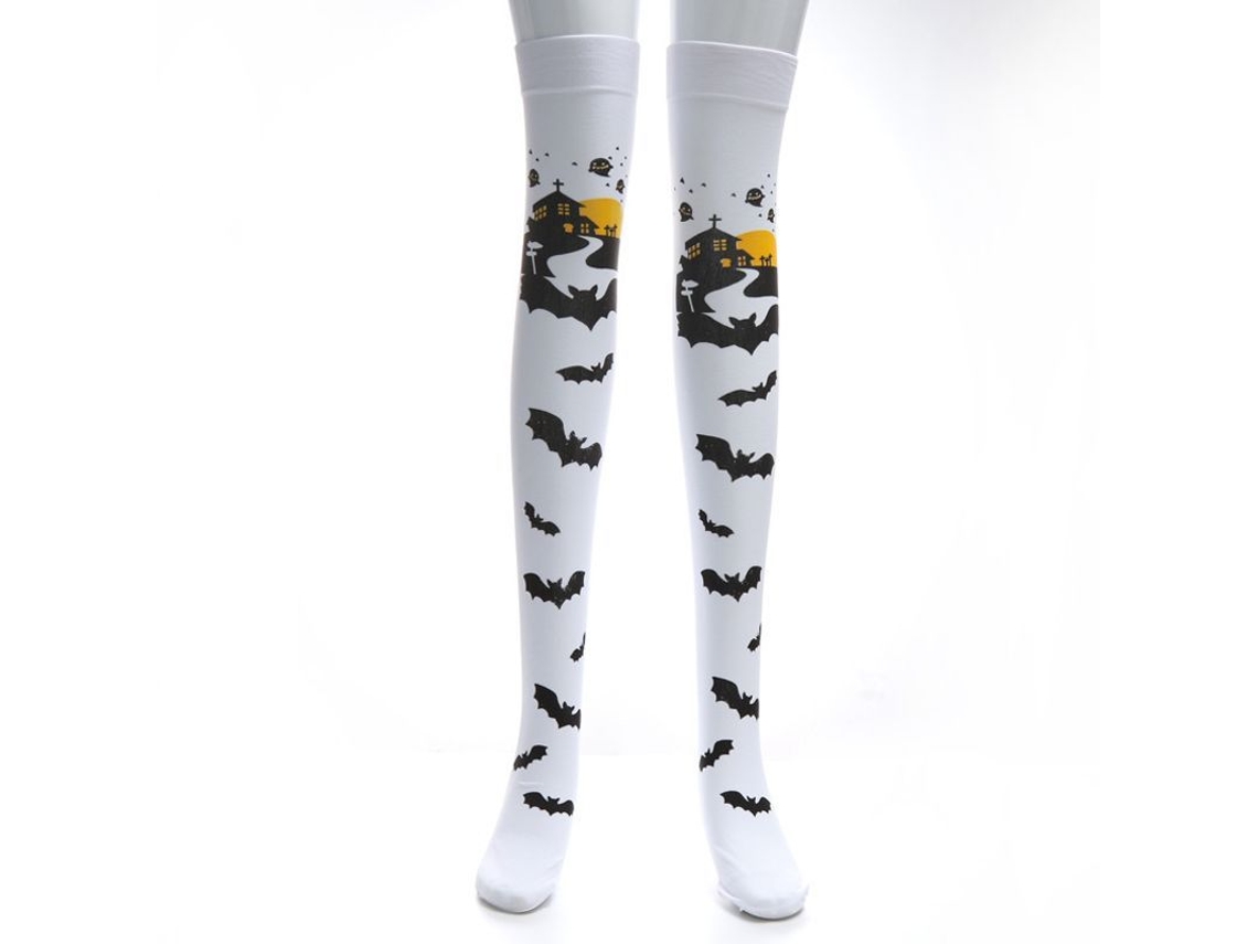 Calcetines De Halloween Con Manchas De Sangre Por Encima De La Rodilla Para Disfraces De Fiesta.