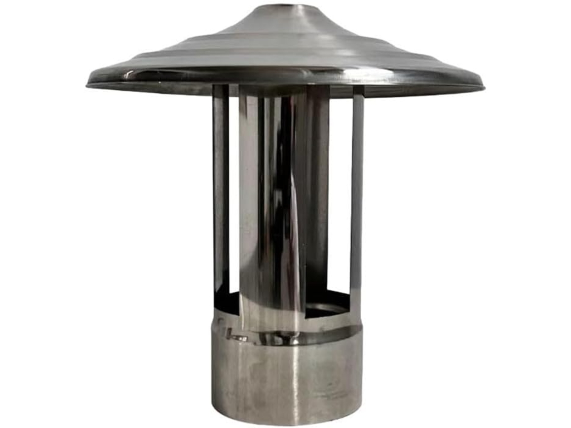 Acero Inoxidable 100/150 (tapa De Lluvia Para Techo De 100 Mm, Ventilador)