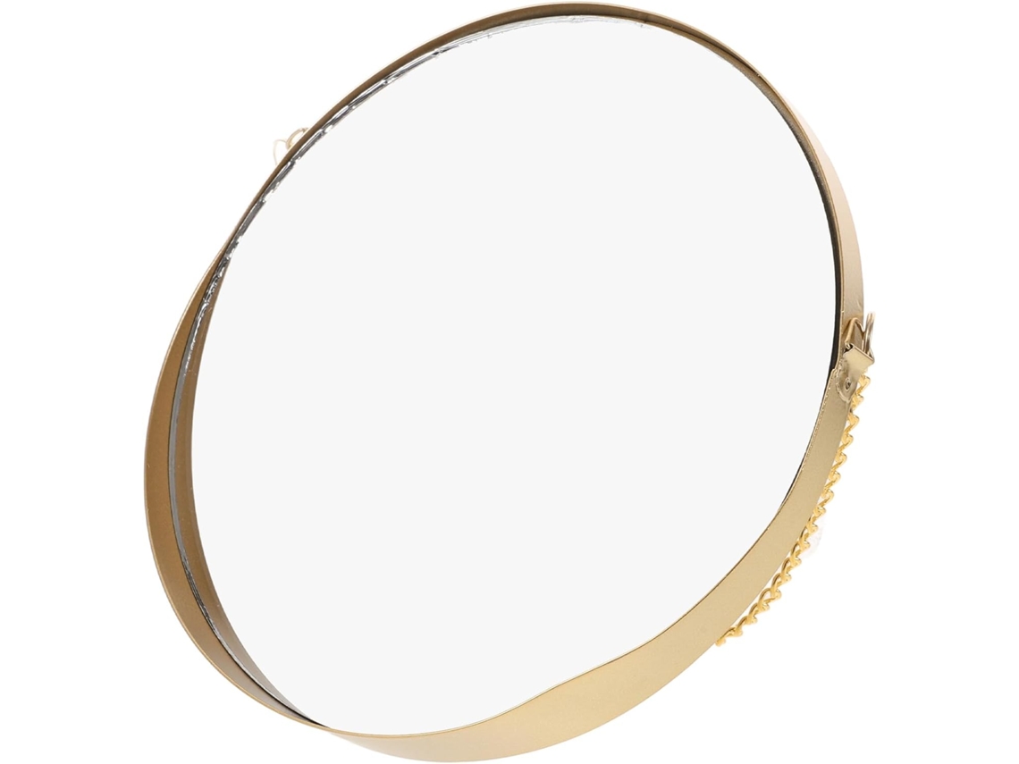 Espelho De Parede Pequeno Yarnow, Com Moldura De Ferro Dourada, Design Nórdico Para Banheiro, Quarto E Decoração De