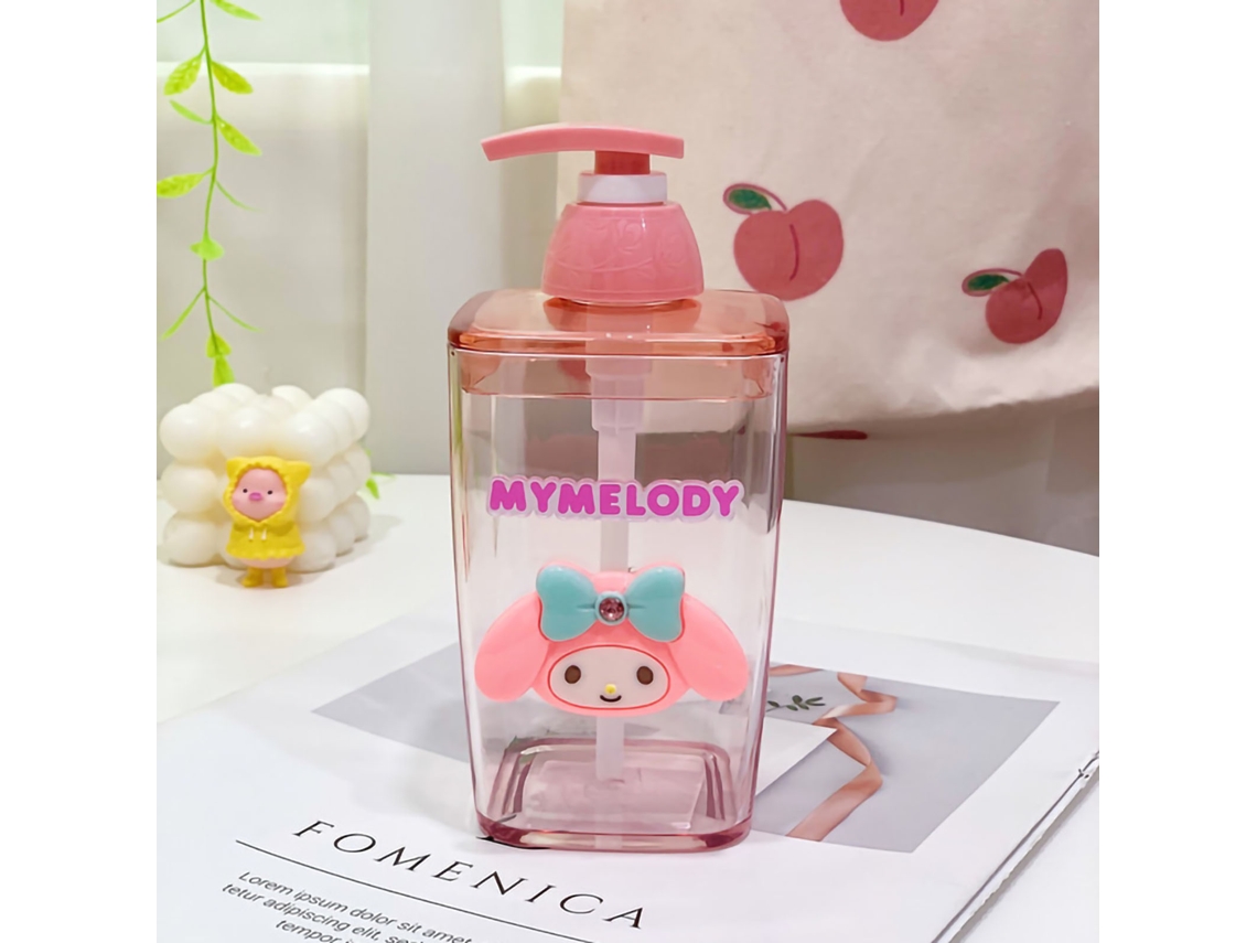 Botella de viaje de plástico transparente y ligera, con un diseño adorable, para champú, acondicionador y gel de ducha, 420 ml.