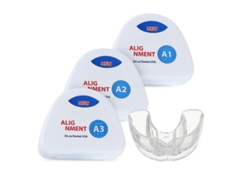 Juego De 3 Brackets De Silicona Falsos Para Alinear Los Dientes - Brace Trainer
